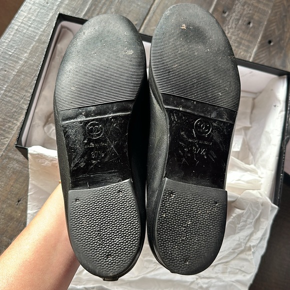 Chanel Leather & Patent Toe Vintage Ballerina Flats - Picture 12 of 16